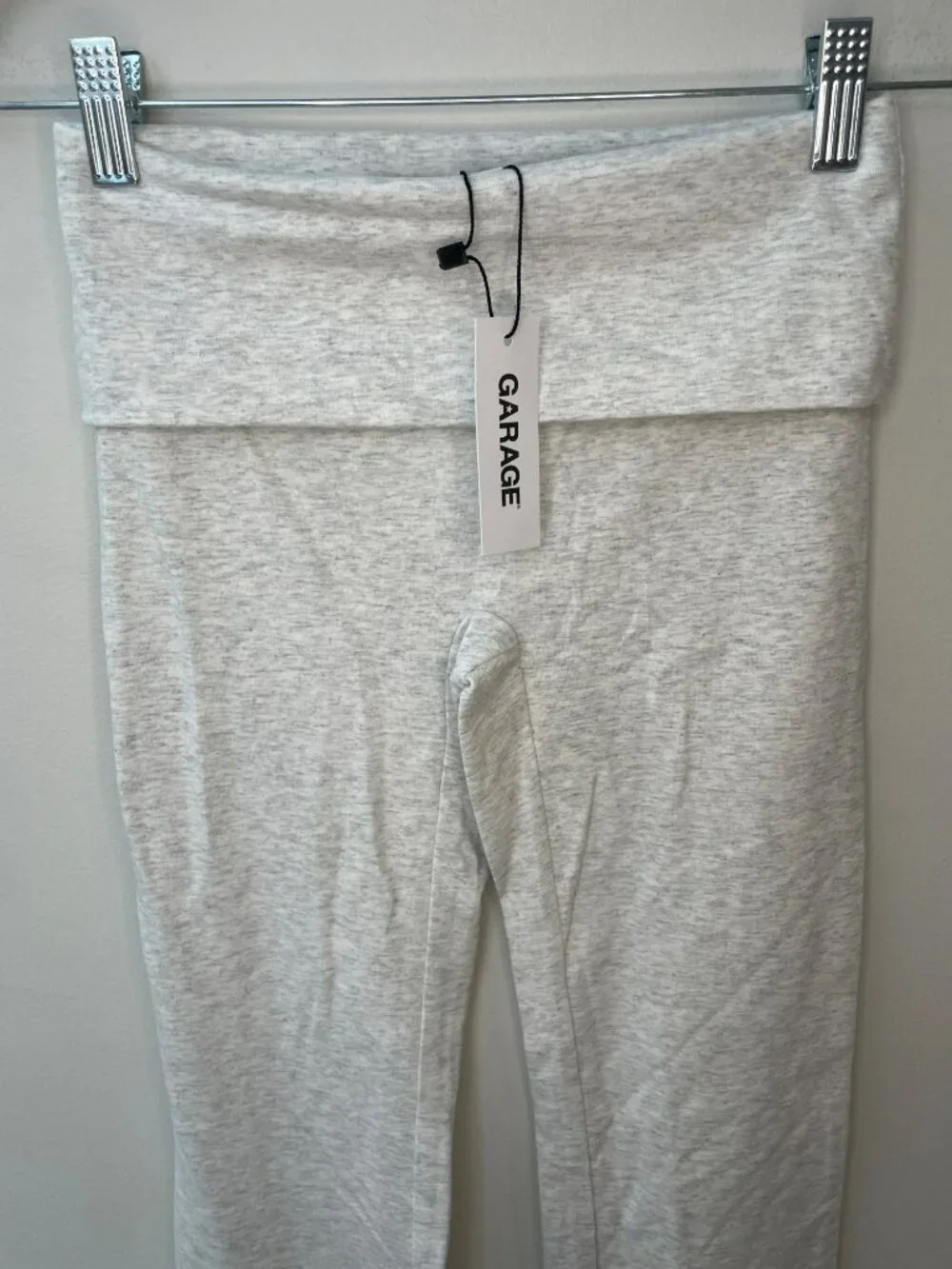 Garage Soft Cotton Fold-Over Flare Pants Spring Grey Mix Wmn's Sz XS MSRP$55 NWT - Picture 3 of 7
